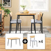SoBuy OGT52-N Set Tavolo da Pranzo 5 Pezzi con 4 Sedie Comode, Tavolo da Cucina Compatto per Piccoli Spazi, Tavolo con Sedie Ideale per Sala da Pranzo, Cucina, Soggiorno, Balcone e Arredo Esterno
