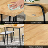 SoBuy OGT52-N Set Tavolo da Pranzo 5 Pezzi con 4 Sedie Comode, Tavolo da Cucina Compatto per Piccoli Spazi, Tavolo con Sedie Ideale per Sala da Pranzo, Cucina, Soggiorno, Balcone e Arredo Esterno