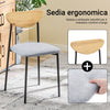 SoBuy OGT52-N Set Tavolo da Pranzo 5 Pezzi con 4 Sedie Comode, Tavolo da Cucina Compatto per Piccoli Spazi, Tavolo con Sedie Ideale per Sala da Pranzo, Cucina, Soggiorno, Balcone e Arredo Esterno