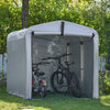 Sobuy Tela di ricambio per Garage Auto per Esterno, Tenda per Bicicletta, Casetta da Giardino, Box Moto Impermeabile, Tendone per Auto, Moto e Attrezzi, Argento, 159x219x165cm SDA12-SIL