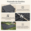 Sobuy SDA14-HG, Piastrelle da Giardino 15 Pezzi Pavimento per Esterno Ad Incastro Mattonelle per Esterno Antiscivolo per Balcone e Giardino Grigio 30.5x30.5x2 cm