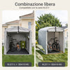 Sobuy SDA14-HG, Piastrelle da Giardino 15 Pezzi Pavimento per Esterno Ad Incastro Mattonelle per Esterno Antiscivolo per Balcone e Giardino Grigio 30.5x30.5x2 cm