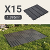 Sobuy SDA14-HG, Piastrelle da Giardino 15 Pezzi Pavimento per Esterno Ad Incastro Mattonelle per Esterno Antiscivolo per Balcone e Giardino Grigio 30.5x30.5x2 cm