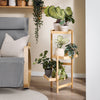 SoBuy Scaffale a 3 Livelli per Piante in Legno Scaffale da giardino Decorazione per balcone 31x27x78 cm Naturale STR12-N
