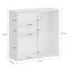 SoBuy STR16-W Scaffale a Giorno Sospeso con 4 Ripiani, Bianco - immagine 3/12
