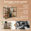 SoBuy SVW18-II-F Carrello da portata con 5 ripiani Carrello laterale Carrello da cucina ripiano per microonde 110x45x92cm