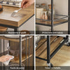 SoBuy SVW18-II-F Carrello da portata con 5 ripiani Carrello laterale Carrello da cucina ripiano per microonde 110x45x92cm