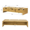 SoBuy Supporto monitor in bambù 51x25x12cm BBF03-N