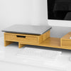 SoBuy Supporto monitor in bambù 60x22x11cm BBF04-N
