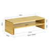 SoBuy Supporto monitor in bambù 104x22x15cm BBF07-N