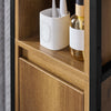 SoBuy BZR62-PF Colonna Bagno Alta e Stretta con 3 Ripiani Aperti e 1 Anta – Mobiletto Salvaspazio Vintage in Metallo e Legno 30x168x28cm