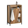 SoBuy BZR65-PF Mobiletto Bagno Salvaspazio con Portabiancheria Mobile Bagno con Ripiani Aperti e Cesto Estraibile Armadietto Multiuso per Ingresso o Cucina 60x30x90cm