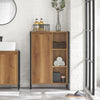 SoBuy BZR65-PF Mobiletto Bagno Salvaspazio con Portabiancheria Mobile Bagno con Ripiani Aperti e Cesto Estraibile Armadietto Multiuso per Ingresso o Cucina 60x30x90cm