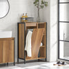 SoBuy BZR65-PF Mobiletto Bagno Salvaspazio con Portabiancheria Mobile Bagno con Ripiani Aperti e Cesto Estraibile Armadietto Multiuso per Ingresso o Cucina 60x30x90cm