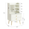 SoBuy Comodino 43x36x81cm FBT100-W