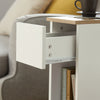 SoBuy FBT111-WN Comodino con cassetto stretto Tavolino divano Tavolino comodino Bianco 20x35x60 cm