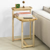 SoBuy Tavolino con 2 piani in hevea 50x40x66cm FBT89-N