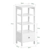 SoBuy Tavolino armadietto 30x28x74cm FBT91-W