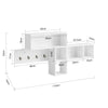 SoBuy Appendiabiti da parete con scaffale 110x15x53cm FHK17-W