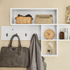 SoBuy Appendiabiti da parete con scaffale 110x15x53cm FHK17-W