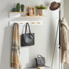 SoBuy Appendiabiti da parete con scaffale 90x15x30cm FHK21-WN