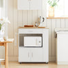 SoBuy FKW113‑WN Mobile Cucina Salvaspazio Credenza Cucina Carrello Cucina con Ruote Mobiletto Cucina Dispensa Madia Cucina Mobile Cucina con Ripiani Bianco 82x46x88 cm
