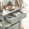 SoBuy Carrello cucina salvaspazio con piano di lavoro – Mobile cucina con ruote, ideale come mobiletto cucina, credenza compatta o mobile microonde – Disponibile in Grigio 60x92x44cm FKW22-HG