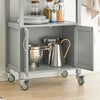 SoBuy Carrello cucina salvaspazio con piano di lavoro – Mobile cucina con ruote, ideale come mobiletto cucina, credenza compatta o mobile microonde – Disponibile in Grigio 60x92x44cm FKW22-HG