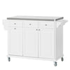 SoBuy Credenza con piano in acciaio 107x48.5x95cm FKW33-W