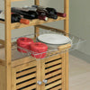 SoBuy Carrello da cucina in bambù 56x36x92cm FKW53-N