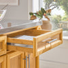 SoBuy Credenza con ruote in bambù carrello da cucina107x71x92cm FKW69-N