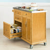 SoBuy Credenza con ruote in bambù 107x46x92cm FKW70-N