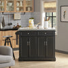 SoBuy Credenza cucina nera con piano in acciaio 115x71x92cm FKW71-SCH