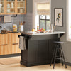 SoBuy Credenza cucina nera con piano in acciaio 115x71x92cm FKW71-SCH