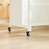 SoBuy Credenza da cucina bianca con ruote 98x58x94cm FKW74-WN