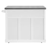 SoBuy Credenza con ruote e piano in acciaio 116x46x95cm FKW94-W