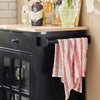 SoBuy FKW98-SCH Credenza cucina legno Carrello cucina con ruote in stile americano antico piano in legno massello di hevea nero L63*P46*A88 cm