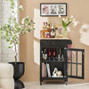 SoBuy FKW98-SCH Credenza cucina legno Carrello cucina con ruote in stile americano antico piano in legno massello di hevea nero L63*P46*A88 cm