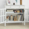 SoBuy Credenza con ante in vetro 80x34x80cm FSB23-W