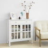 SoBuy Credenza con ante in vetro 80x34x80cm FSB23-W