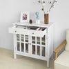 SoBuy Credenza con ante in vetro 80x34x80cm FSB23-W