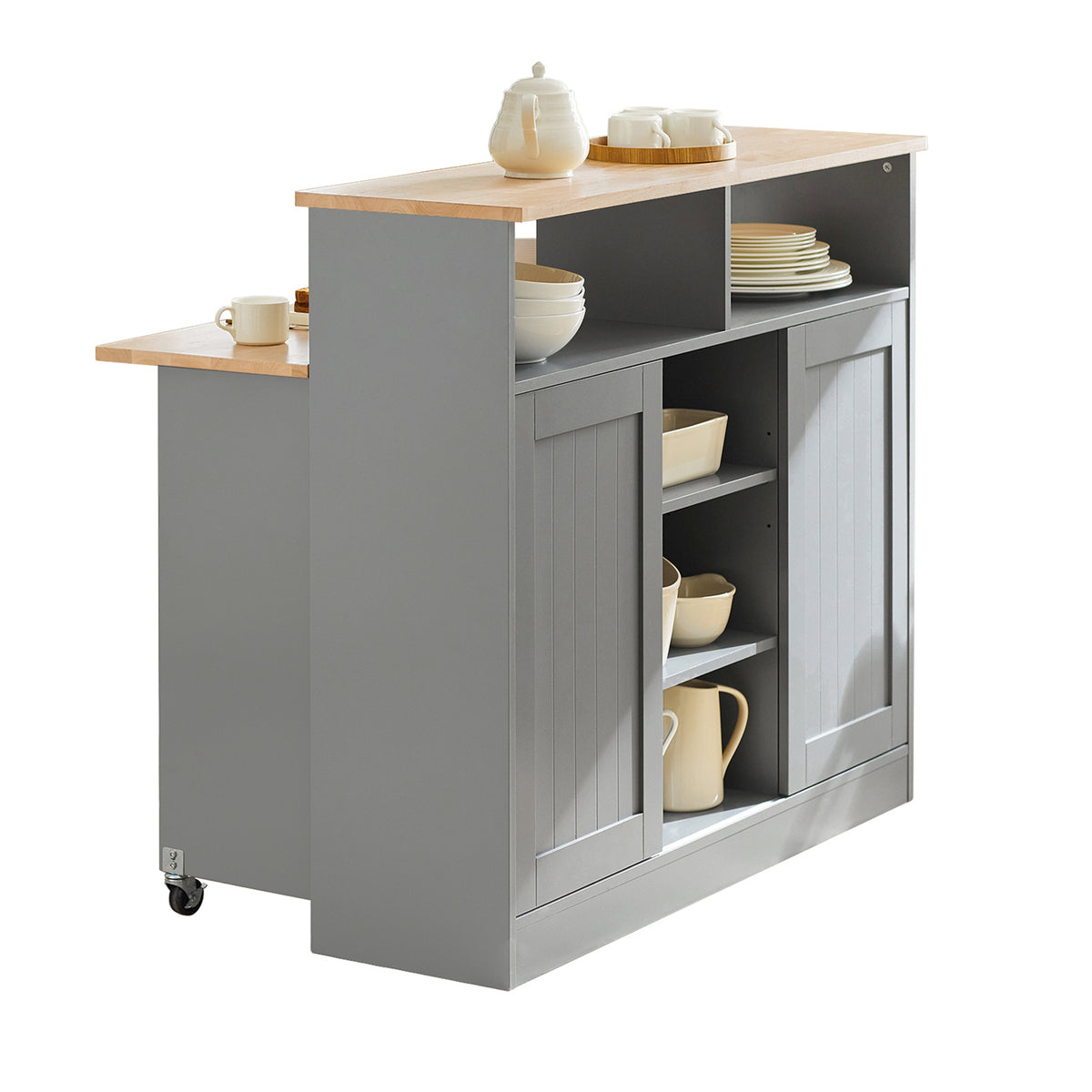 SoBuy Carrello cucina,Credenza, Penisola cucina con ruote Stile