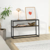 SoBuy FSB43-SCH Tavolo consolle vintage con superficie in vetro Tavolo da ingresso in metallo L110xP30xA70cm