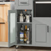SoBuy FSB78-HG Carrello da Cucina, Isola Cucina con Ruote, Mobili da Cucina, Supporto per Microonde, Carrello Mobile per Sala da Pranzo e Ufficio 88,5 x 40 x 89 cm Grigio