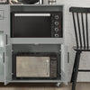 SoBuy FSB78-HG Carrello da Cucina, Isola Cucina con Ruote, Mobili da Cucina, Supporto per Microonde, Carrello Mobile per Sala da Pranzo e Ufficio 88,5 x 40 x 89 cm Grigio