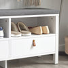 SoBuy Panca scarpiera 90x31x46cm FSR106-W