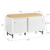 SoBuy Panca scarpiera con ante scorrevoli 85x37x49cm FSR116-W