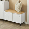 SoBuy Panca scarpiera con ante scorrevoli 85x37x49cm FSR116-W