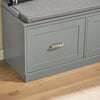 SoBuy FSR131-HG Panca Scarpiera Ingresso con Seduta - Scarpiera Salvaspazio con Contenitore Interno e Ripiani Regolabili - Mobile Ingresso Panca Contenitore per Scarpe e Oggetti Fino 150kg 98x37x49cm