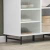 SoBuy Credenza con anta in vetro 70x34x90cm FSB61-W